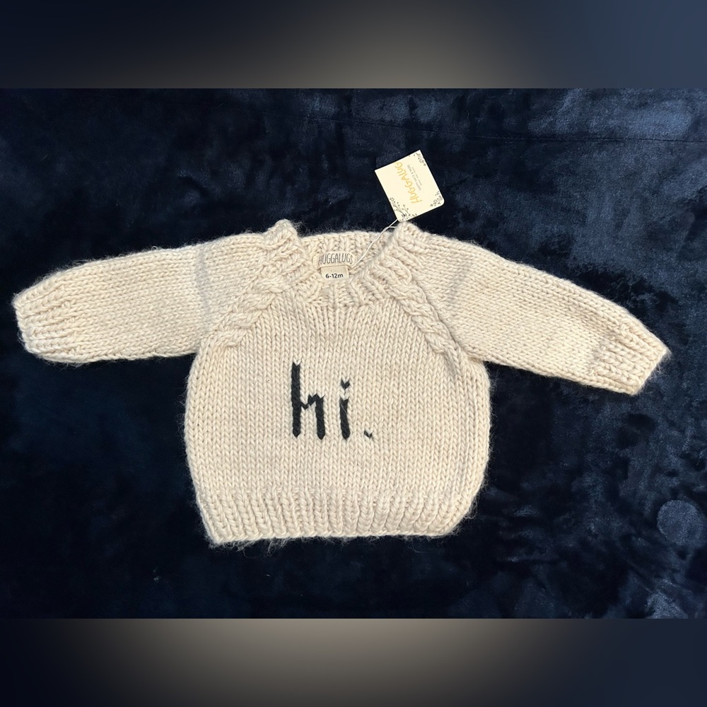 NWT Huggalugs Hi Sweater 6-12mo